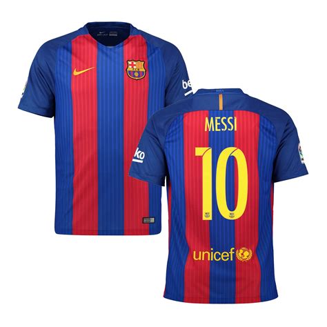 barcelona lionel messi nike youth 2016 17 home replica jersey|lionel messi argentina jersey youth authentic.